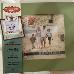 Explore Photo Album with Green Cover